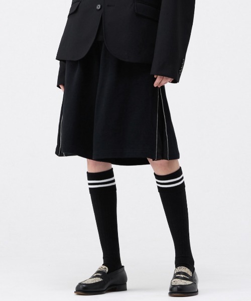 soerte パンツ SIDE ZIP SWEAT HALF PANTS/サイドジップ