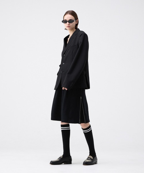soerte パンツ SIDE ZIP SWEAT HALF PANTS/サイドジップ