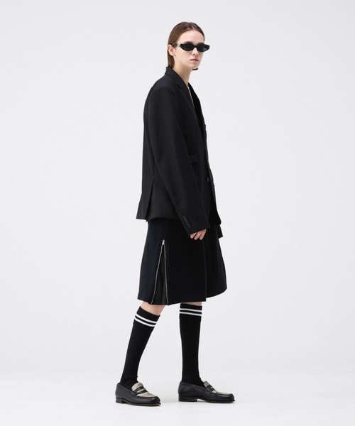 soerte  3way ルーズ切り替えスウェットパンツ　BLACK サイズ1 soerte スウェットパンツ ジャージ 3WAY LOOSE INSIDE OUT SWEAT