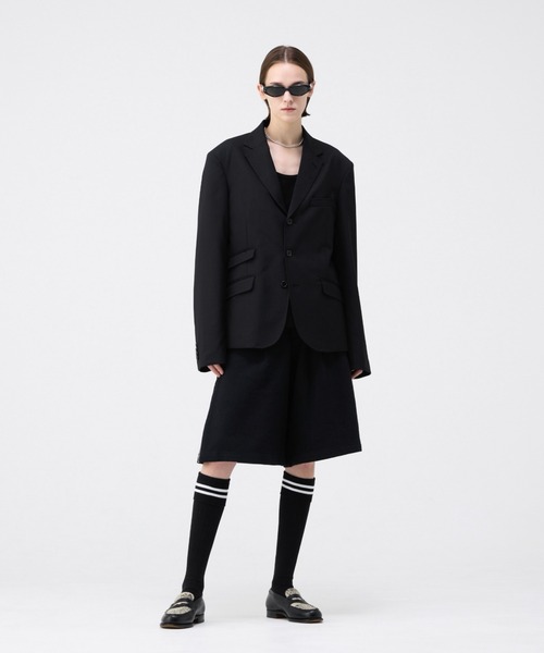soerte パンツ SIDE ZIP SWEAT HALF PANTS/サイドジップ