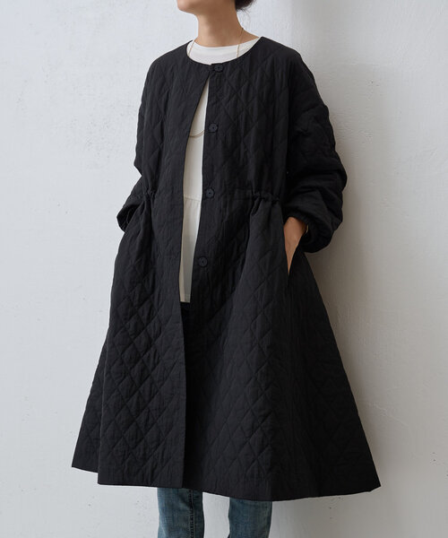 【lotus】BEARDSLEY ビアズリー 中綿ロングコート ブラック BEARDSLEY（ビアズリー） コート FREE ブラック レディース : ZOZOTOWN