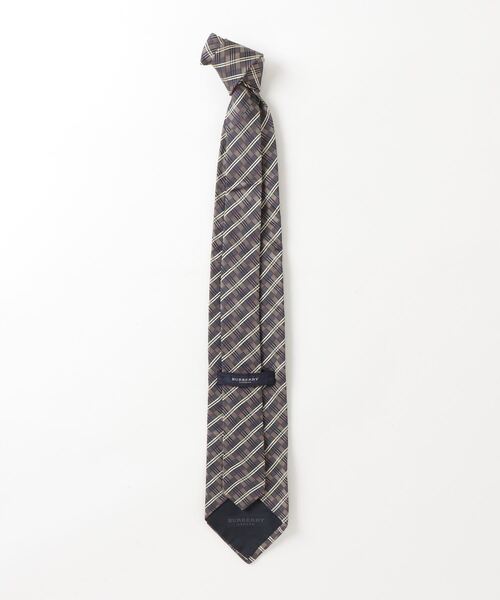 BURBERRY」 チェック柄ネクタイ - ネイビー メンズ BURBERRY BURBERRY