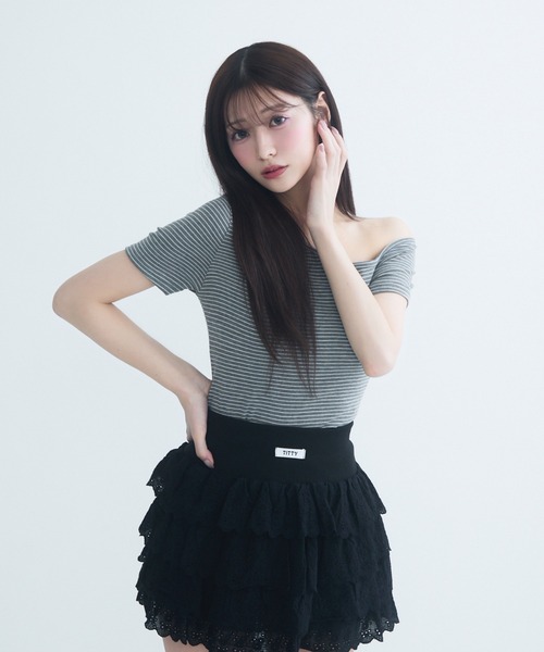 tシャツ FRILL CONVERTIBLE TOP レディース SLY | FRONT ZIP FRILL トップス (その他トップス ) |SHEL'TTER