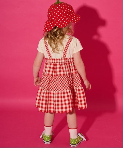 ヨーコチャンプチワンピース子供服キッズリボン セール】【110－140cm】シェイプドカット ワンピース(504880151