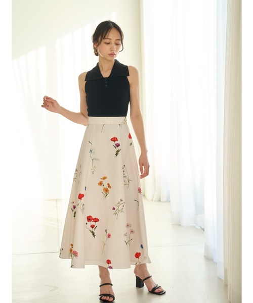 フレアプリントスカート　スナイデル SNIDEL｜フレアプリントスカート | Rakuten Fashion(楽天