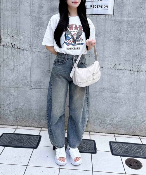 INGNI Tシャツ INGNI tシャツ フラワーロゴTシャツ レディース : ZOZOTOWN