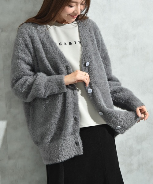 INTERPLANET（インタープラネット） カーディガン フェザーヤーンV