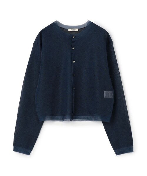 MACPHEE - <新品>MACPHEE☆カーディガン MACPHEE カーディガン シアーレイヤー クルーネックカーディガン