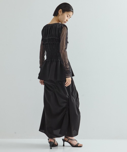 STUDIOUS ブラウス シャツ 「STUDIOUS/ステュディオス」SHIRRING