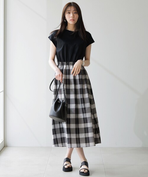 新品未使用チェックスカートドッキングワンピース any SiS ワンピース チェックドッキング : ZOZOTOWN Yahoo!店