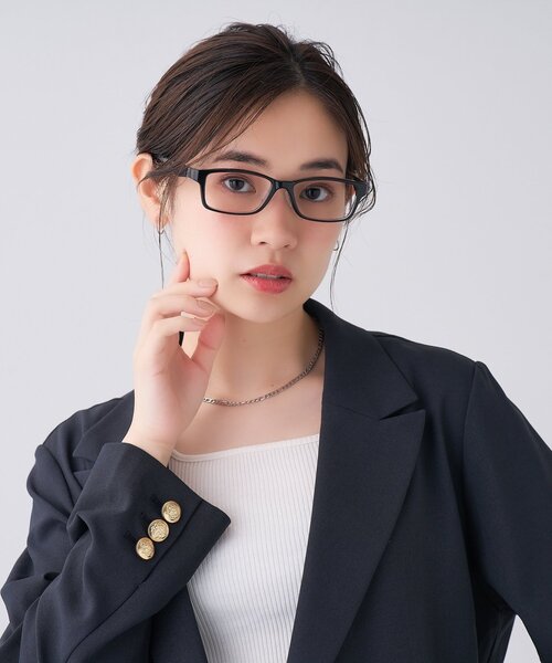 Zoff（ゾフ） 伊達メガネ メガネ 眼鏡 スクエア型 メガネ「SNAP GRIP