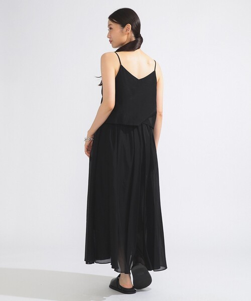 Demi-Luxe BEAMS ワンピース コットンシルク フレア