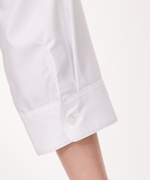 フォーマル ブラウス シャツ 「大きい胸専用」ボタンがきちんと閉まる　7分袖シャツ（事務服・制服・白シャツ) レディース | Nissen glamor | 14