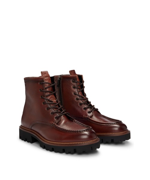 BOSS（HUGO BOSS） ブーツ グレインレザー ハーフブーツ Uチップ