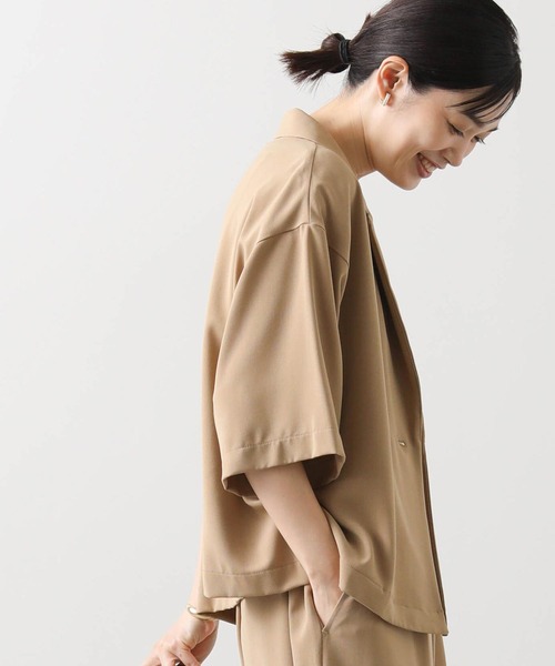 【美品】CLOCHE ブラック テーラードジャケット 透け感あり cloche ジャケット テーラードジャケット クールグログラン