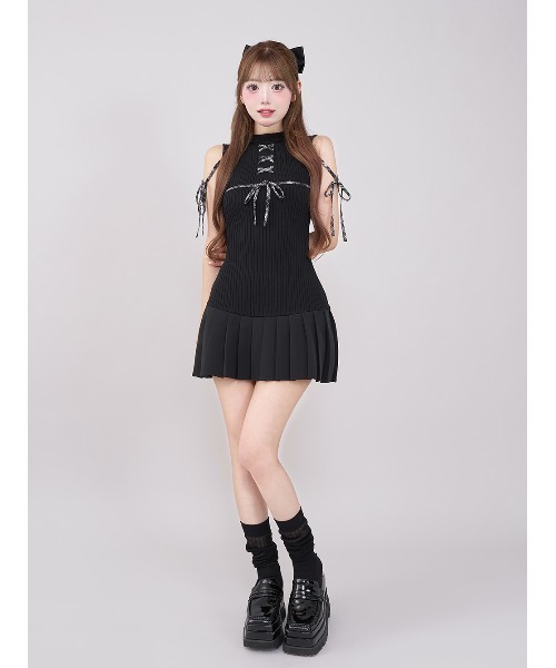 Darich♡ドッキングレースアップミニワンピース♡ブラック♡FL ドッキングレースアップミニワンピース – Darich (ダーリッチ)