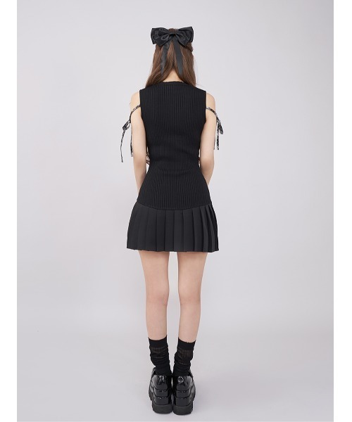 Darich ワンピース ドッキングレースアップミニワンピース