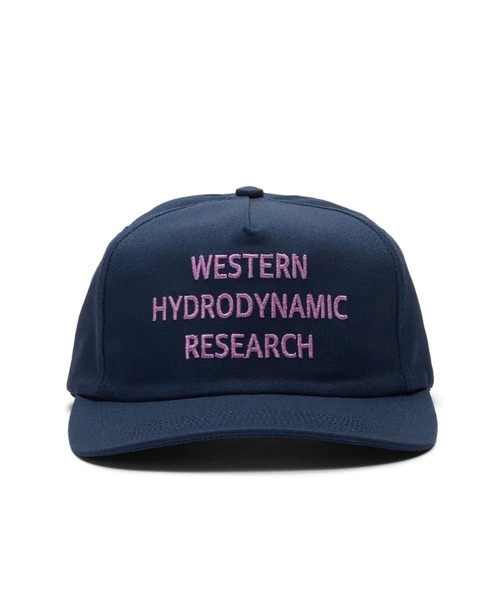 『中古』ウエスタンハイドロダイナミックリサーチ キャップ ネイビー ウェスタンハイドロダイナミックリサーチ WHR ロゴ メッシュ
