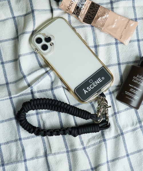 スマホアクセサリー A SCENE Design paracord strap-leather- Design paracord strap -leather- – A SCENE