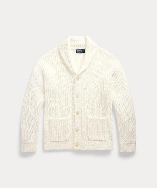 POLO RALPH LAUREN カーディガン リネンコットン ショールカラー