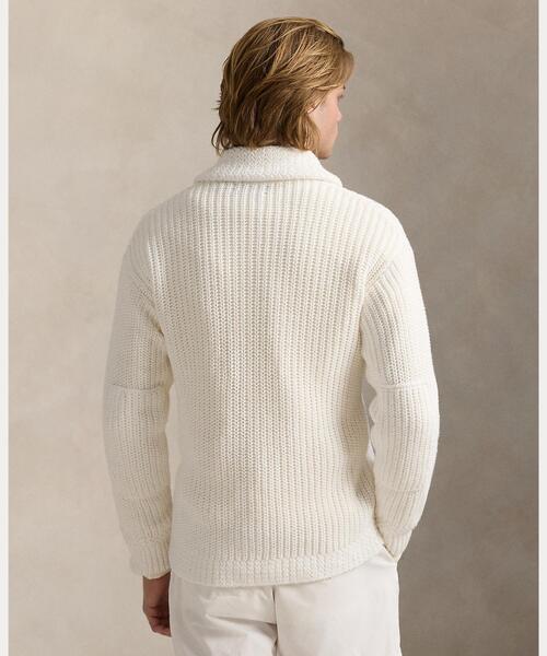 POLO RALPH LAUREN カーディガン リネンコットン ショールカラー