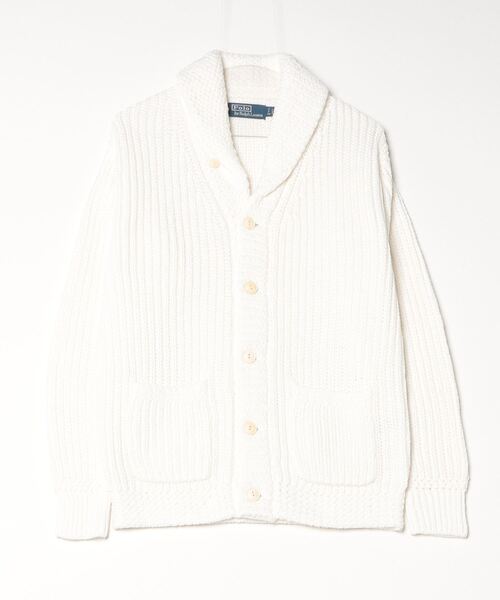 90s ポロ ラルフローレン ショールカラー カーディガン リネン 　XL POLO RALPH LAUREN - 美品 Polo by Ralph Lauren ポロバイラル