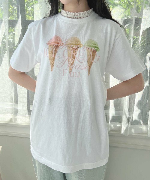 F i.n.t（フィント） tシャツ トリプルアイスクリームプリントTシャツ