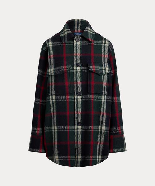 RALPH LAURENウール チェックジャケット 肘当て付き lucidobell_882