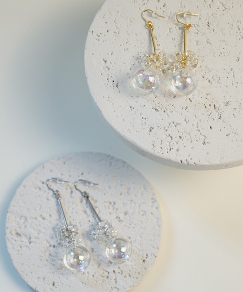 CERCA ピアス jolie minette/お水入り ガラスドーム キラキラ フック