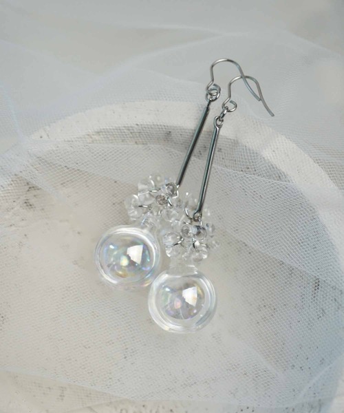 CERCA ピアス jolie minette/お水入り ガラスドーム キラキラ フック