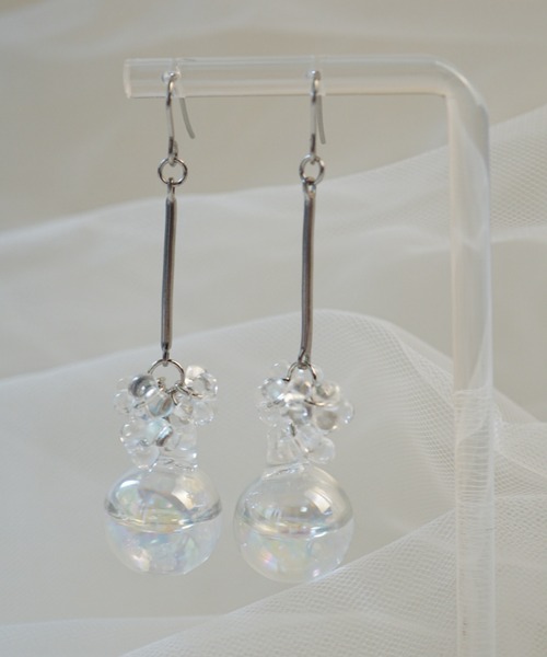 CERCA アレルギー対応 ピアス jolie minette/お水入り ガラスドーム