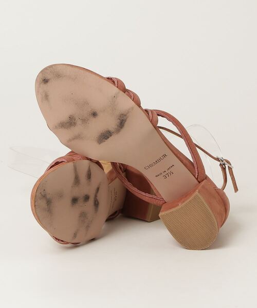 「CHEMBUR」 ヒールサンダル 37.5 ブラウン レディース_画像3