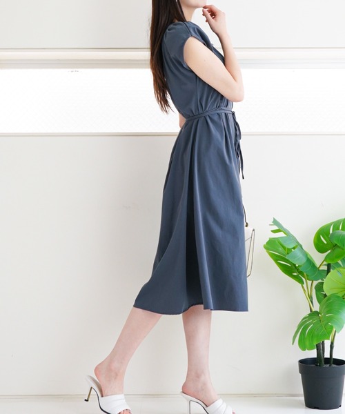 「a lot of love」 半袖ワンピース FREE グレー レディース_画像9