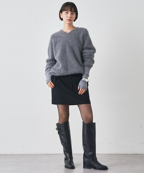 Whim Gazette（ウィム ガゼット） ニット セーター ファーVプル