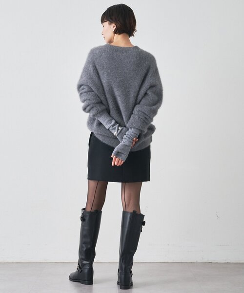 Whim Gazette（ウィム ガゼット） ニット セーター ファーVプル