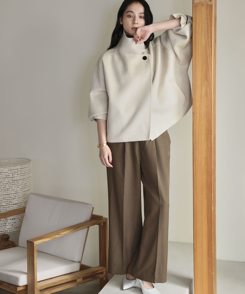 ELFRANK ピーコート pコート 「2025AW」「ウール100％」スタンドカラー