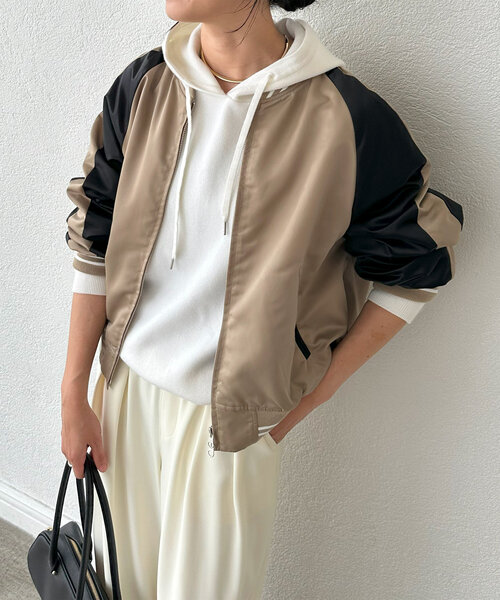 「RIVE DROITE」 ナイロンブルゾン FREE ブラウン レディース_画像6