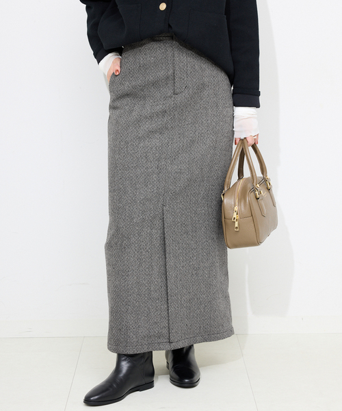 新品　IENA Iラインスカート SLOBE IENA スカート ツイードリラックスIラインスカート