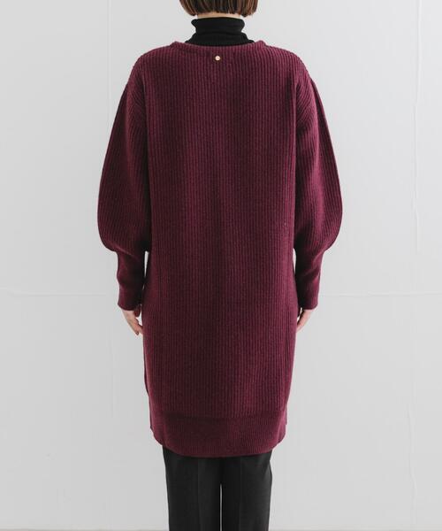 ワンピース F by ROSSO ハミルトン片畦ハーフZIPミニワンピース