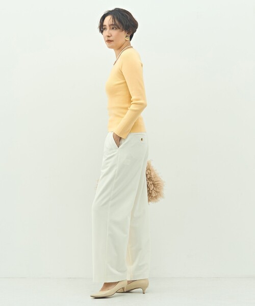 ノーリーズソフィー（NOLLEY’S sophi）/ウォッシャブルピーチツイルラップワイドパンツ NOLLEY'S Sophi（ノーリーズソフィー） パンツ ウォッシャブルピーチ
