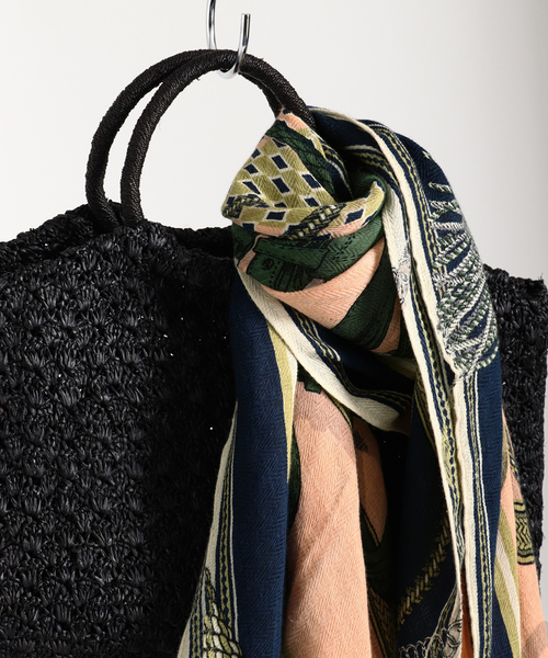 「manipuri」 ストール FREE オレンジ レディース_画像3