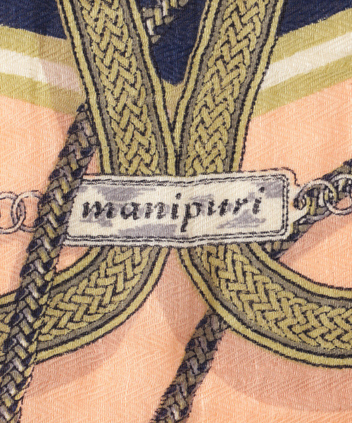 「manipuri」 ストール FREE オレンジ レディース_画像7