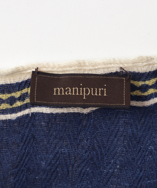 「manipuri」 ストール FREE オレンジ レディース_画像9