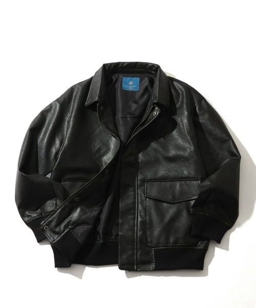 POLO CLUB★レザー フライトジャケット レザージャケット 総裏地 BEVERLY HILLS POLO CLUB（ビバリーヒルズポロクラブ） ブルゾン