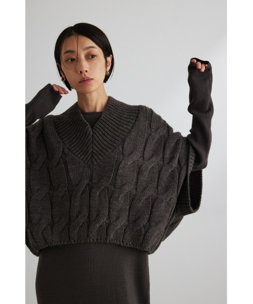 「STYLEMIXER」 コンビワンピース SMALL チャコールグレー レディース_画像2