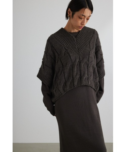 「STYLEMIXER」 コンビワンピース SMALL チャコールグレー レディース_画像4