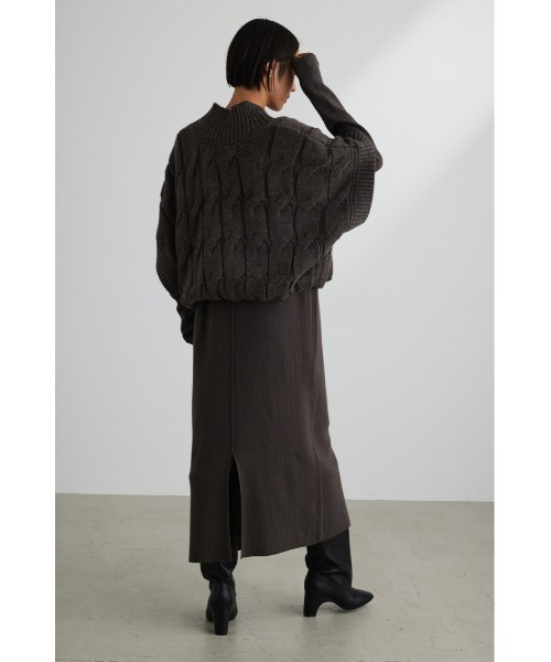 「STYLEMIXER」 コンビワンピース SMALL チャコールグレー レディース_画像5