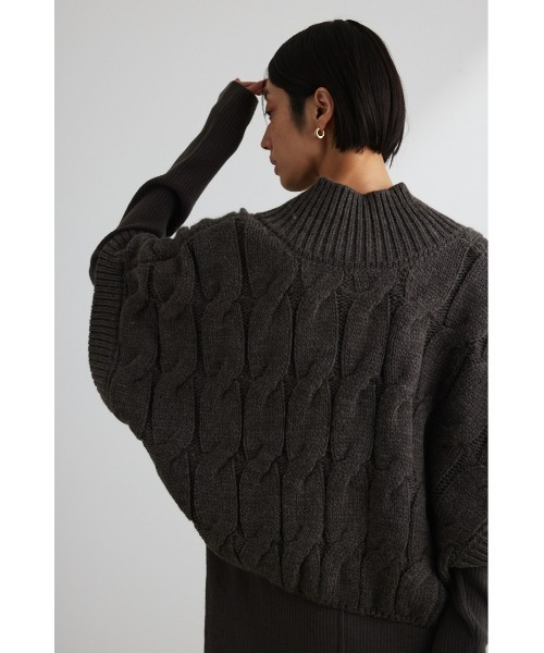 「STYLEMIXER」 コンビワンピース SMALL チャコールグレー レディース_画像9