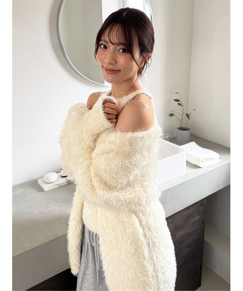 SNIDEL HOME パジャマ ルームウェア シャギーカーディガン レディース