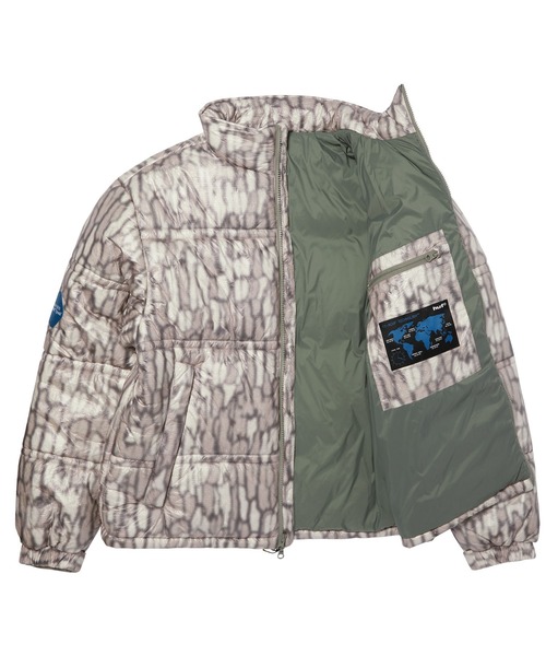HUF（ハフ） ブルゾン アウター 89 WARPED CAMO TYVEK PUFFER メンズ